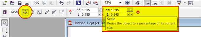 Ui Bug Object Tool Size Field On Property Bar Tooltip Says Scale Corel Photo Paint X6 Coreldraw Graphics Suite X6 Coreldraw Community