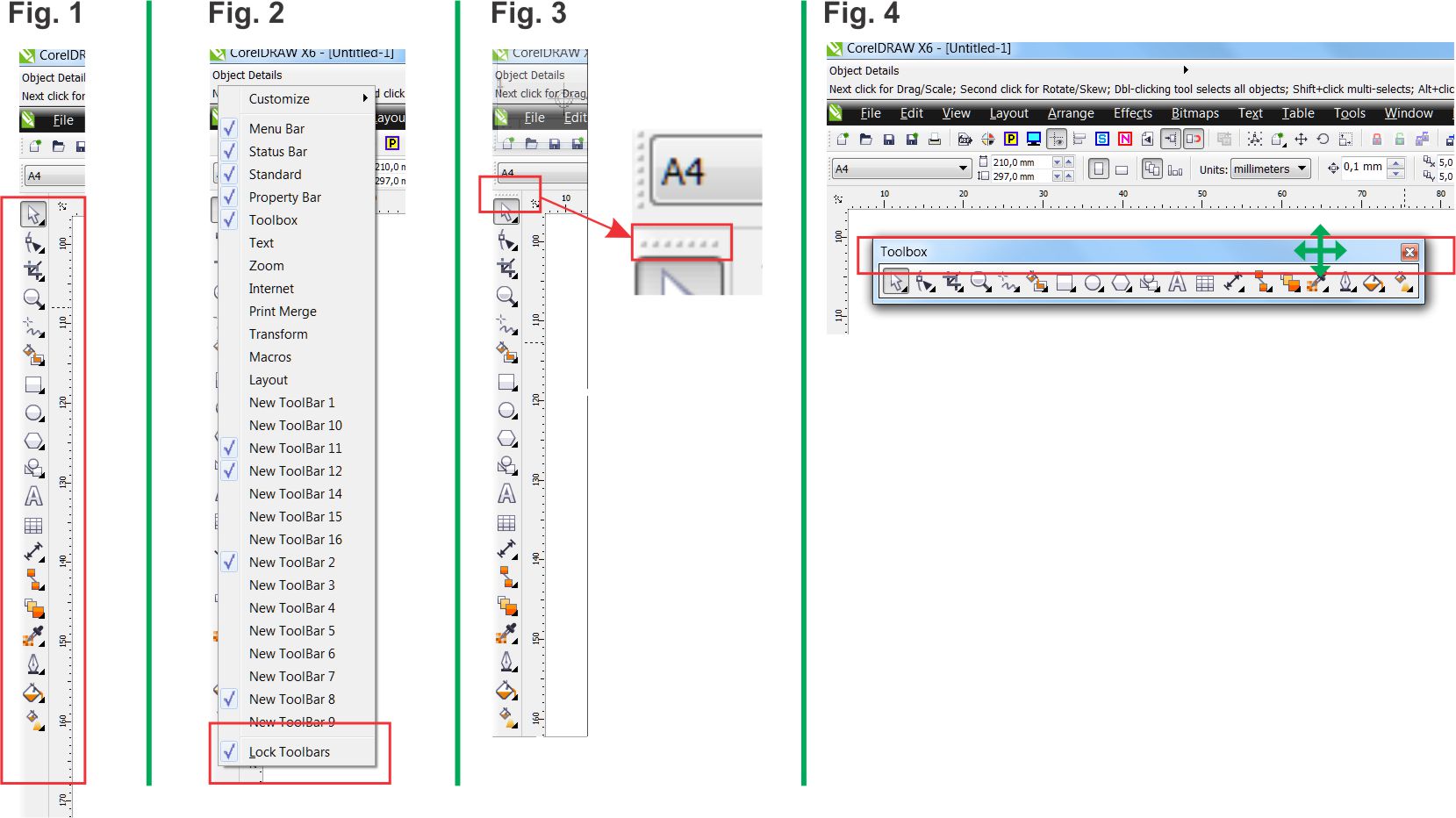 Группы инструментов coreldraw.