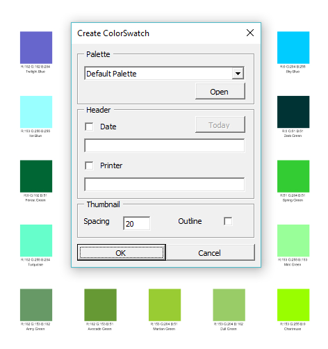coreldraw color palette x-660