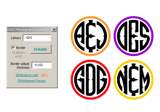 Now available for CorelDraw X7 and X6, GDG Monogram Round Font and Macro -  GDG Macros Blog - Blogs - CorelDRAW Community