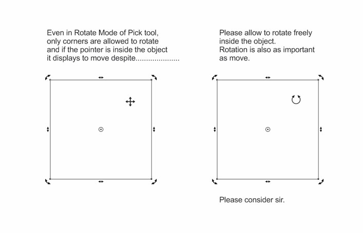 Pick tool - rotate method (feature) - CorelDRAW Graphics ...