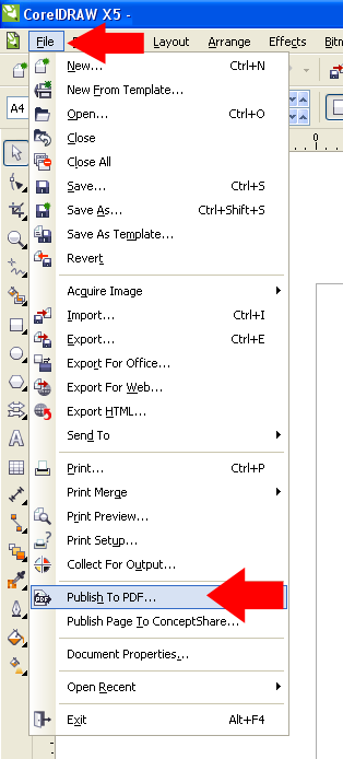 in corel draw 11 cand you save a file as a pdf