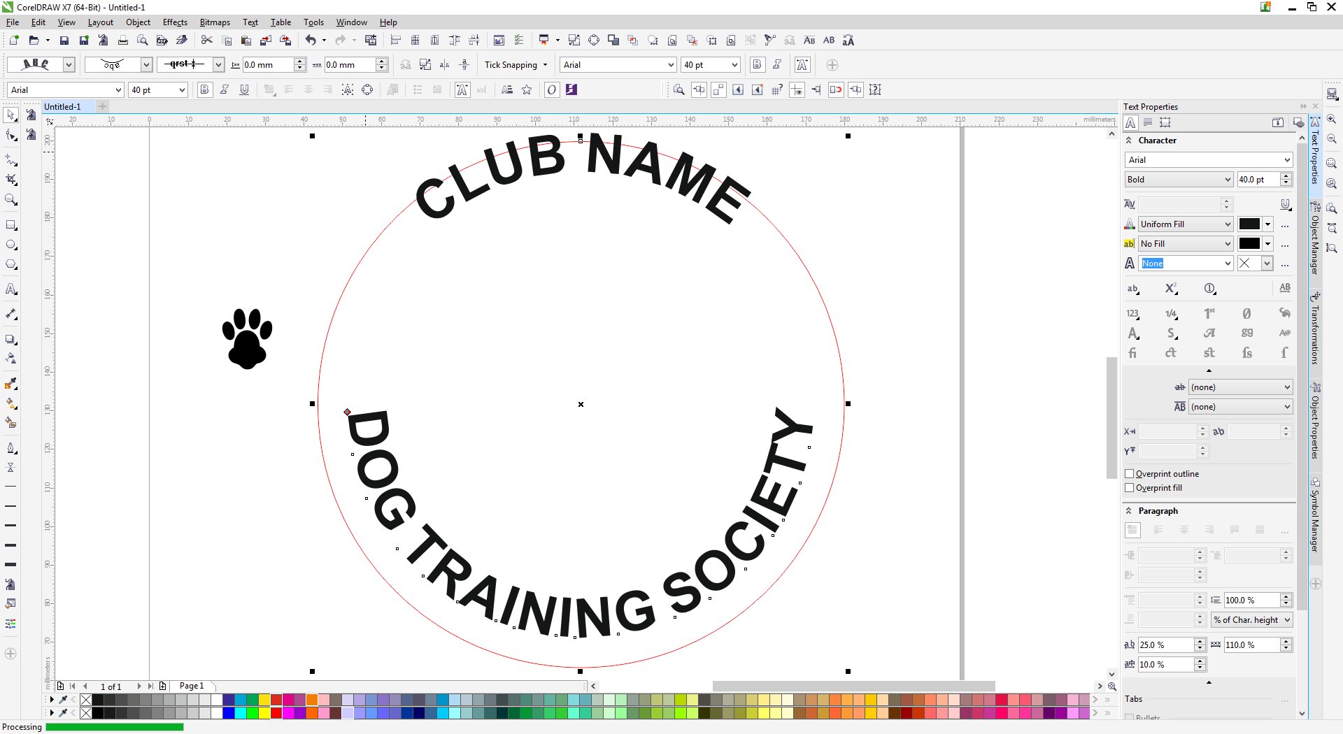 corel draw update symbol