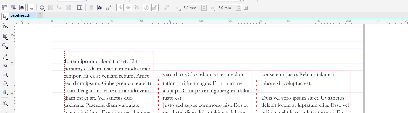 corel draw 5 align rectanges to line up edge to edge