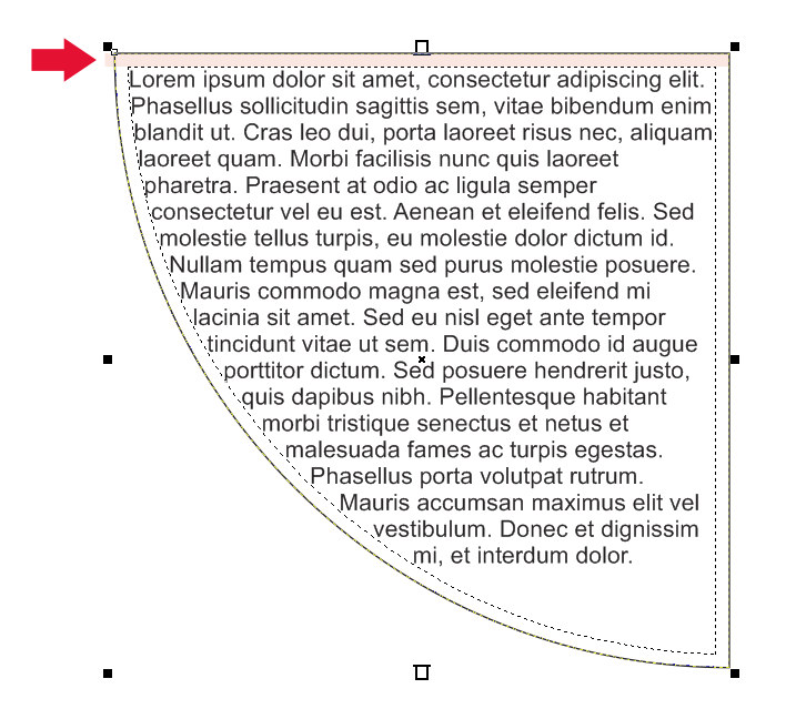 how to change text shape in coreldraw