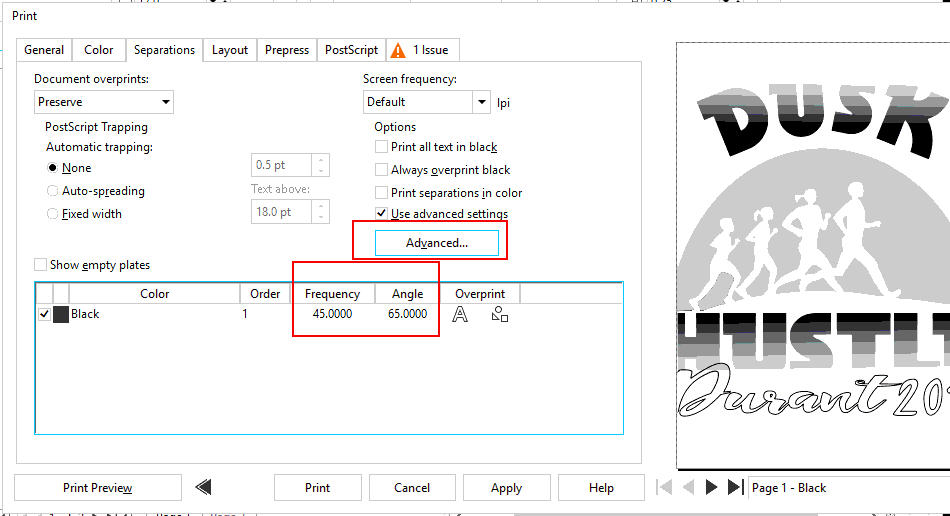 separation studio corel draw problems