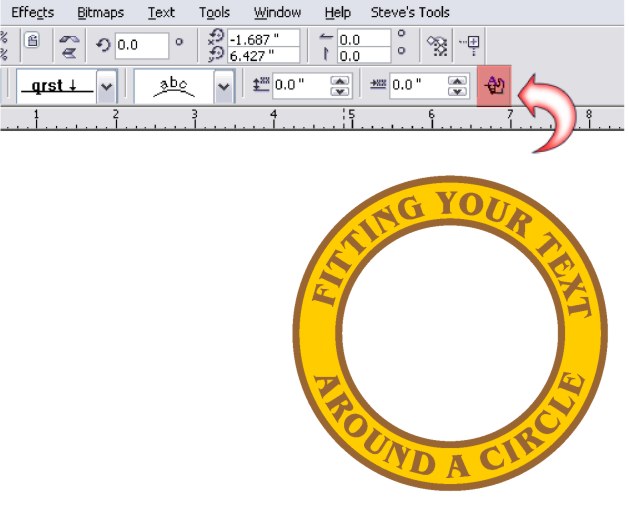 how to curve text in coreldraw x7