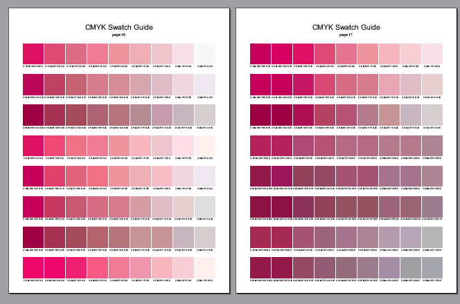 print color palette coreldraw 2018
