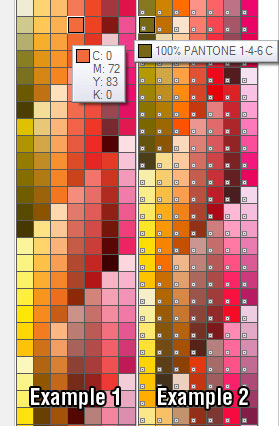 print color palette coreldraw 2018