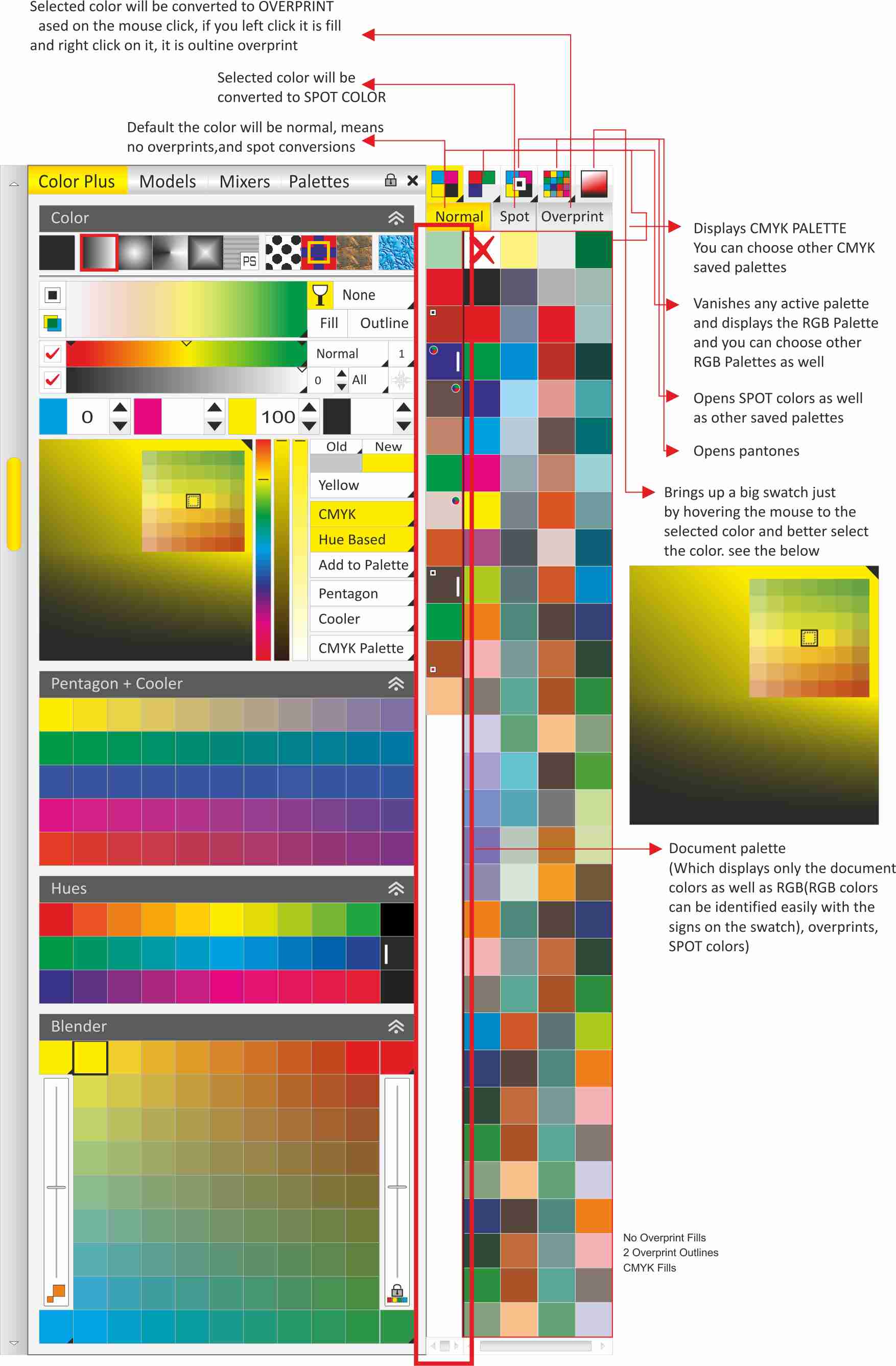 coreldraw color palette location