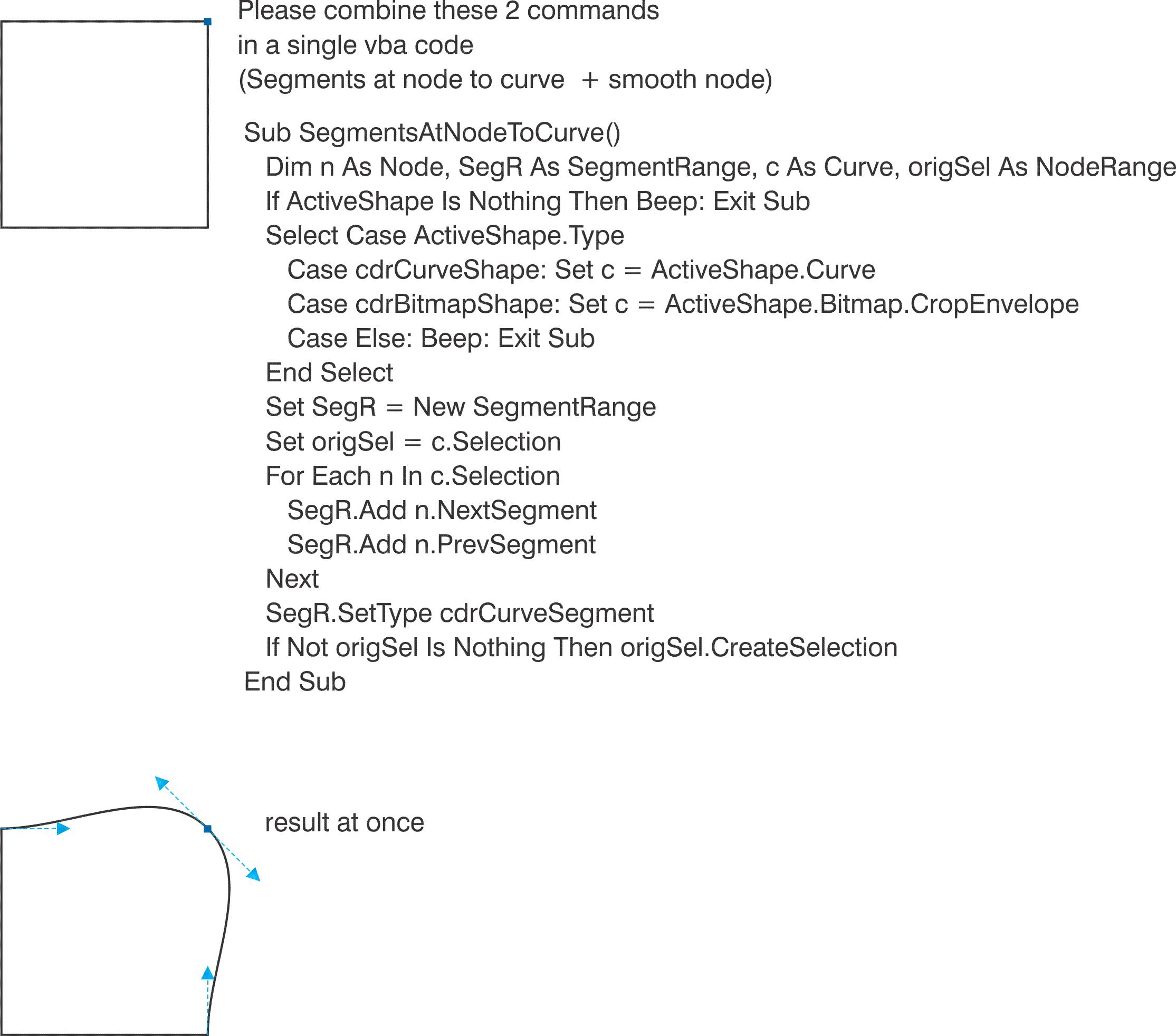 combine method : convert to curve & smooth node - CorelDRAW Graphics ...