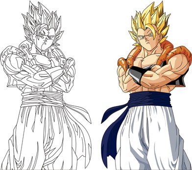 How to Draw Gogeta  Dragon Ball Z 