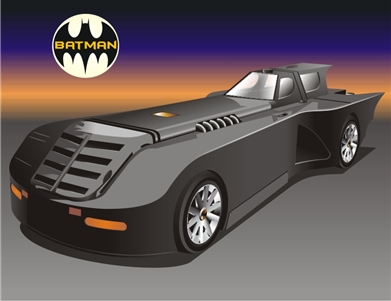 Batmobile from the Animated Series - Ken Netzel's Gallery of Sci Fi items  done in Corel Draw - Community galleries (JKL) - CorelDRAW Community