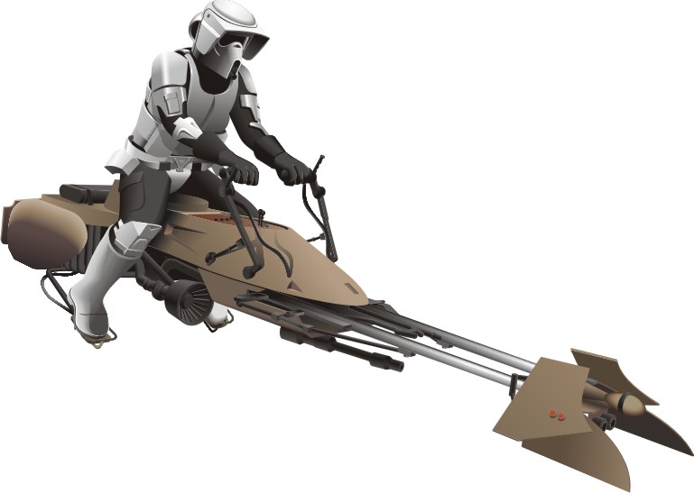 The Return of the Jedi Speeder Bike - Ken Netzel's Gallery of Sci Fi ...