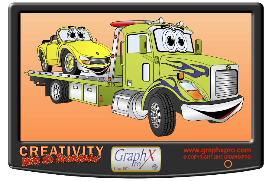 Flatbed Tow Truck Cartoon - Graphxpro's Gallery - Community galleries (GHI)  - CorelDRAW Community