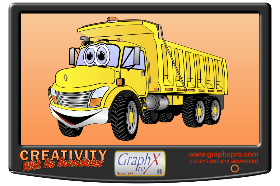Dump Truck 3 Axle Yellow Cartoon - Graphxpro's Gallery - Community  galleries (GHI) - CorelDRAW Community