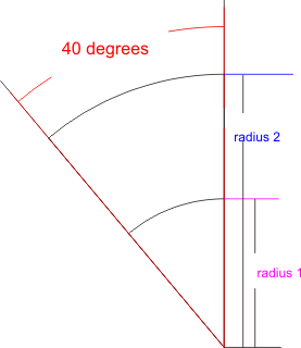 how do you space lines evenly along a radius of a specific range ...