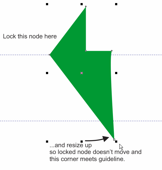 Lock node resize shape - CorelDRAW Graphics Suite X5 - CorelDRAW ...