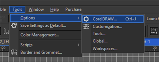 why workspaces are the same in corel draw 2019